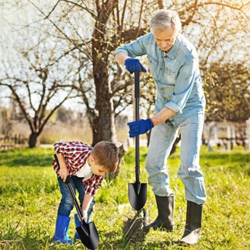 TwinkleTool Small Shovel for Digging with Metal Handle, 43.7 Inch Heavy Duty Garden Shovel, Trench Shovels Ideal for Digging Gardening Trenching Planting Camping Transferring Scooping, Black - Image 2
